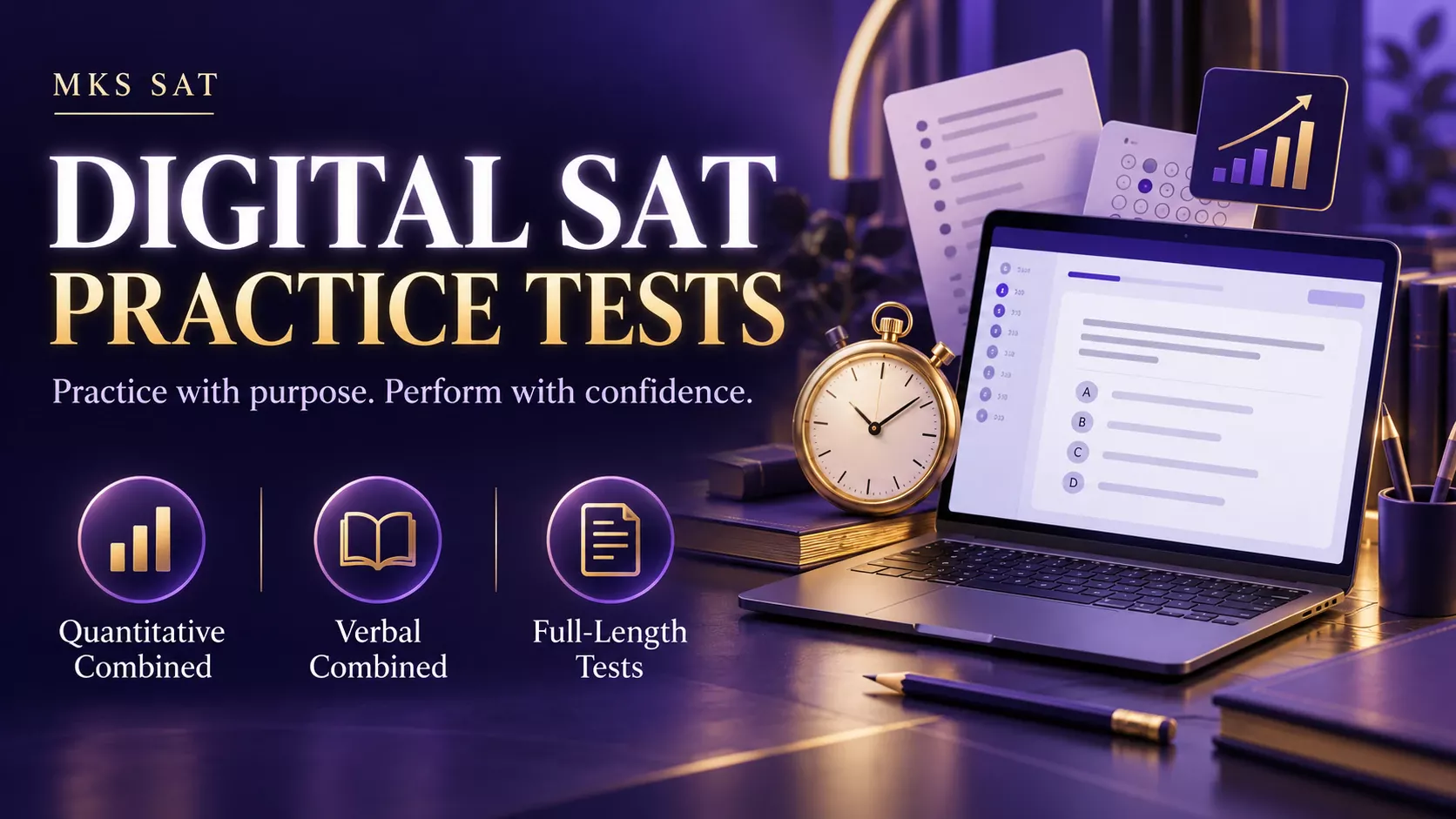 Digital SAT Quantitative, Verbal and Full-Length Practice Tests