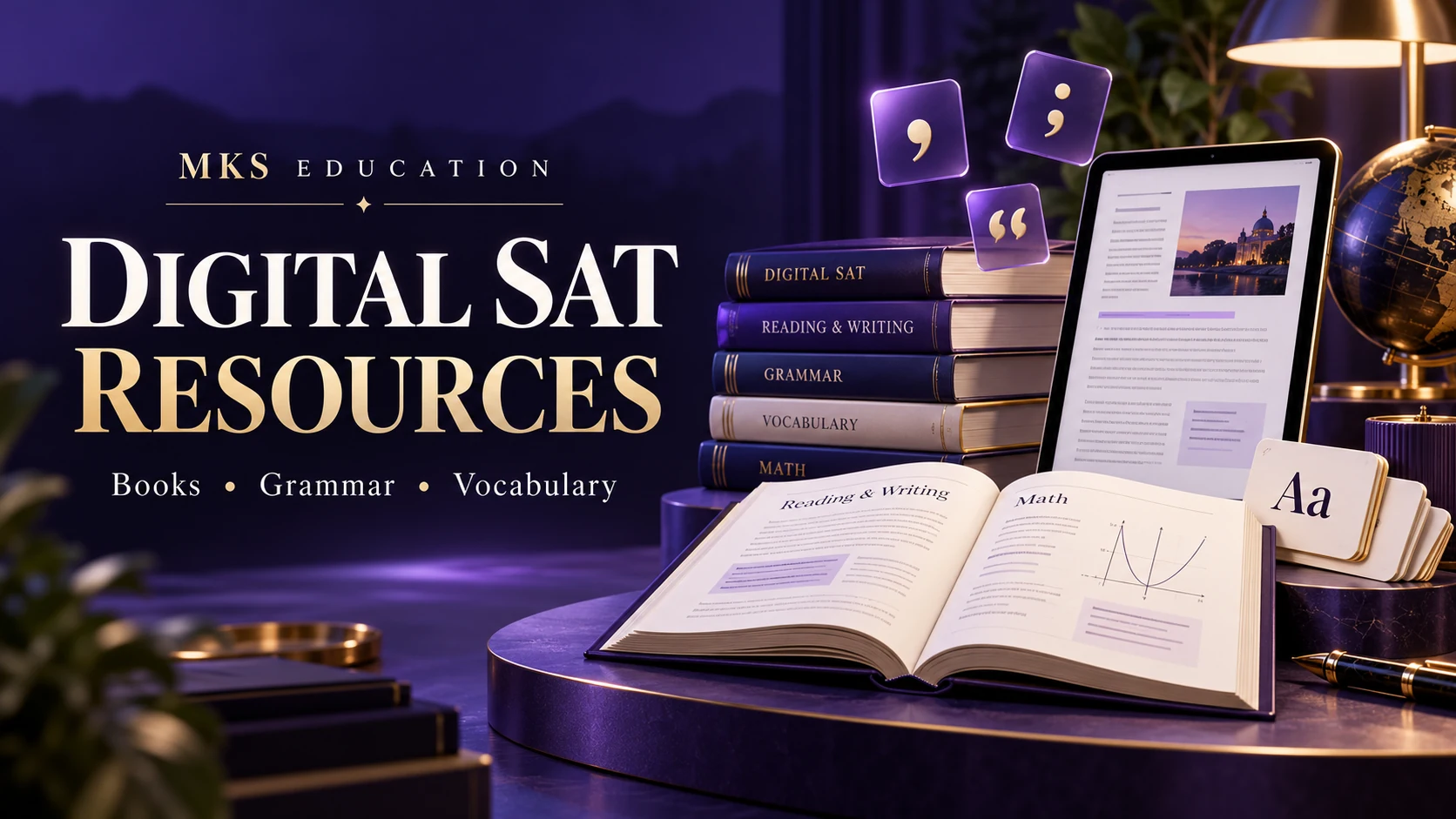 MKS Education Digital SAT Resources: books, grammar and vocabulary